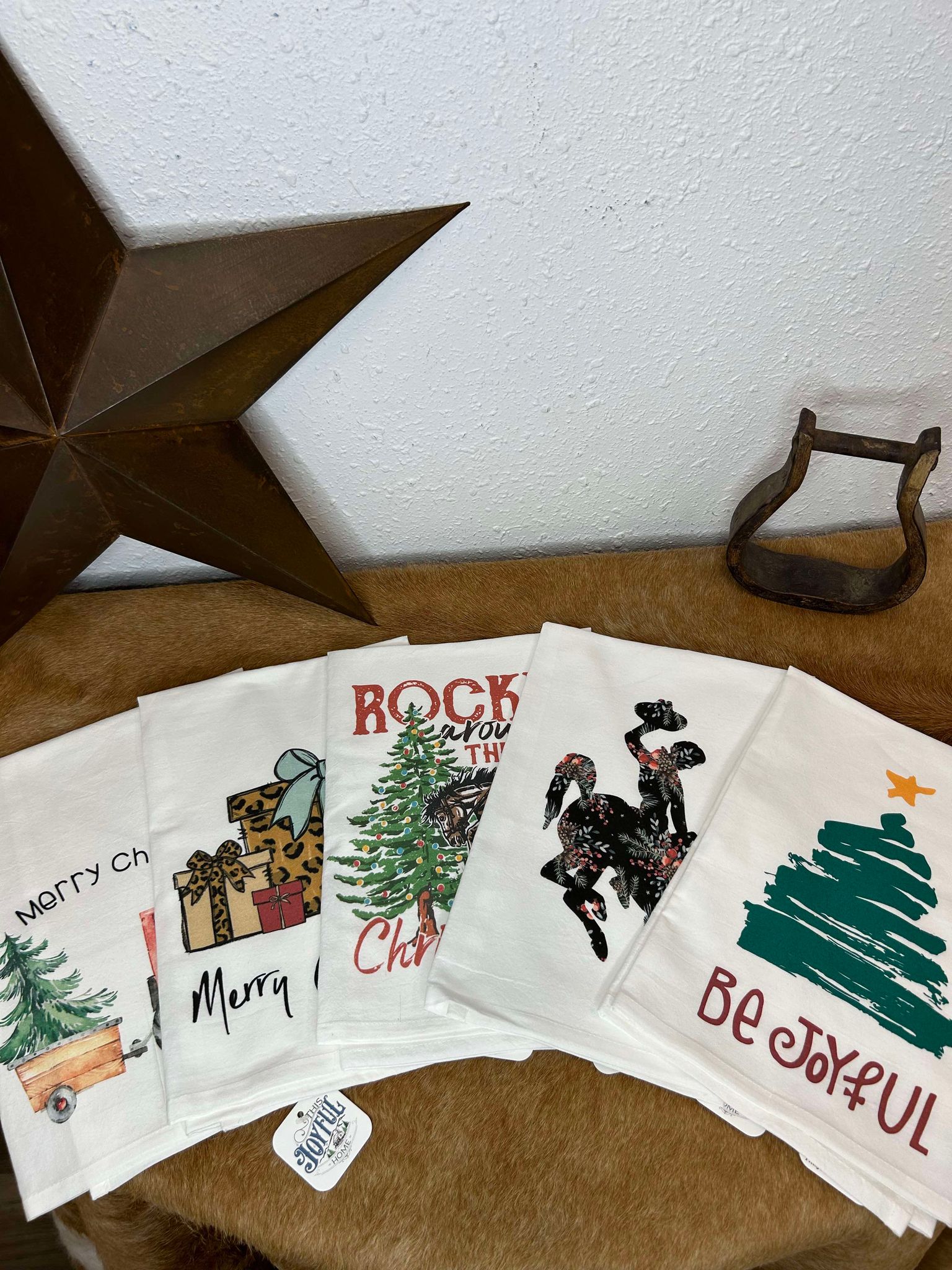 Festive Tea Towels-Tea Towels-This Joyful Home-Lucky J Boots & More, Women's, Men's, & Kids Western Store Located in Carthage, MO