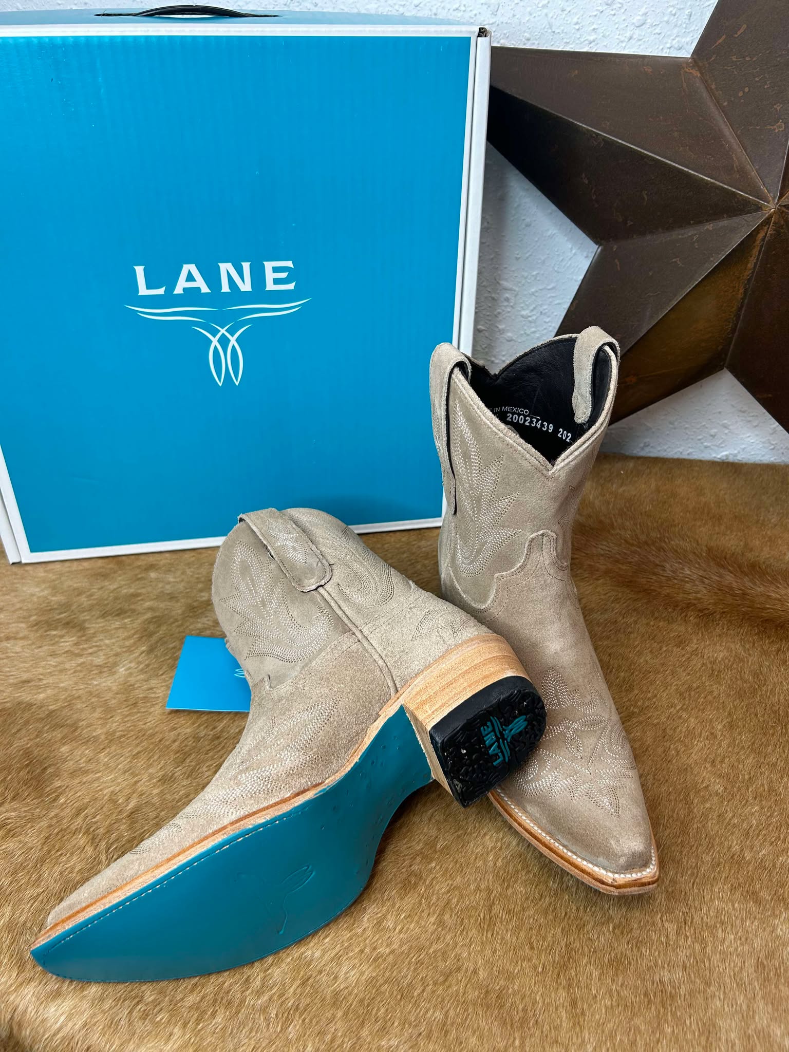 Women's Lane Lexington Bootie in Latte Suede-Women's Booties-Lane Boots-Lucky J Boots & More, Women's, Men's, & Kids Western Store Located in Carthage, MO