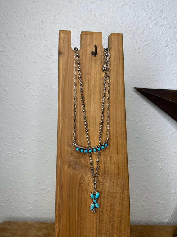 N1509 Layered Necklace-Necklaces-WEST & CO-Lucky J Boots & More, Women's, Men's, & Kids Western Store Located in Carthage, MO