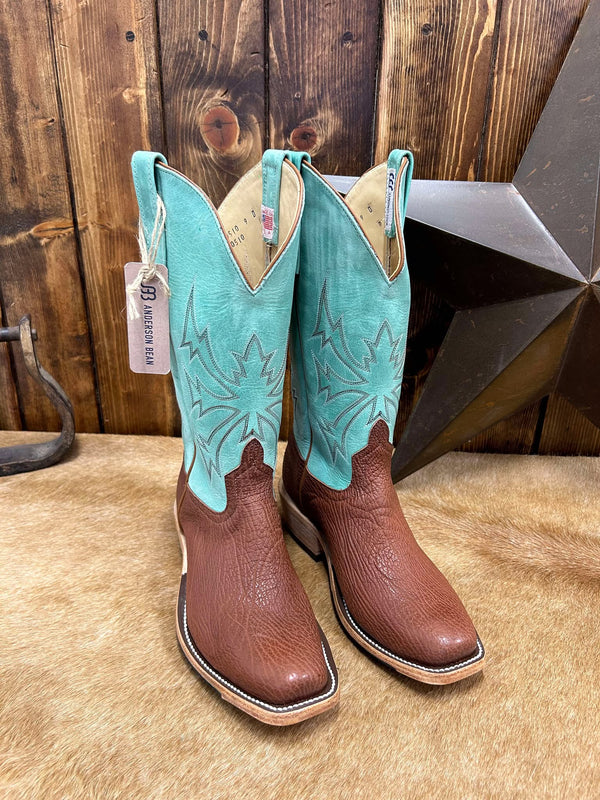 Anderson Bean Chili Shark/ Green Super Oil Cutter Toe Boots-Men's Boots-Anderson Bean-Lucky J Boots & More, Women's, Men's, & Kids Western Store Located in Carthage, MO