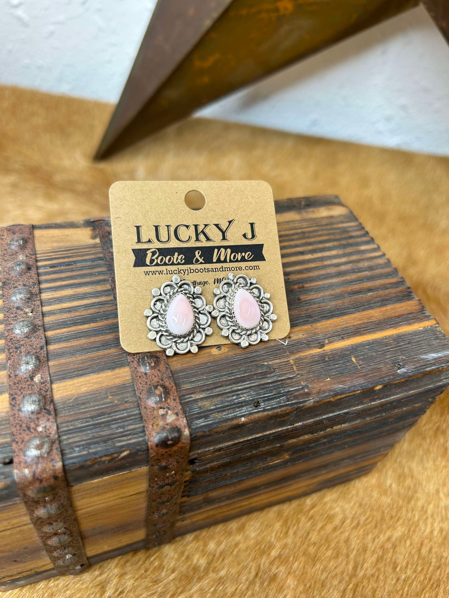 Layne Earrings-Earrings-LJ Turquoise-Lucky J Boots & More, Women's, Men's, & Kids Western Store Located in Carthage, MO