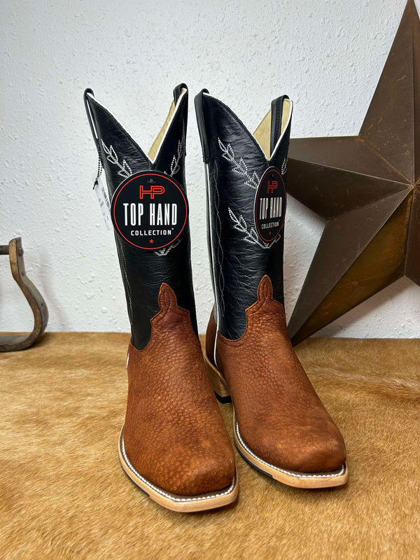 Men's Horse Power Peanut Carpincho & Black Texas Boots-Men's Boots-Horse Power-Lucky J Boots & More, Women's, Men's, & Kids Western Store Located in Carthage, MO