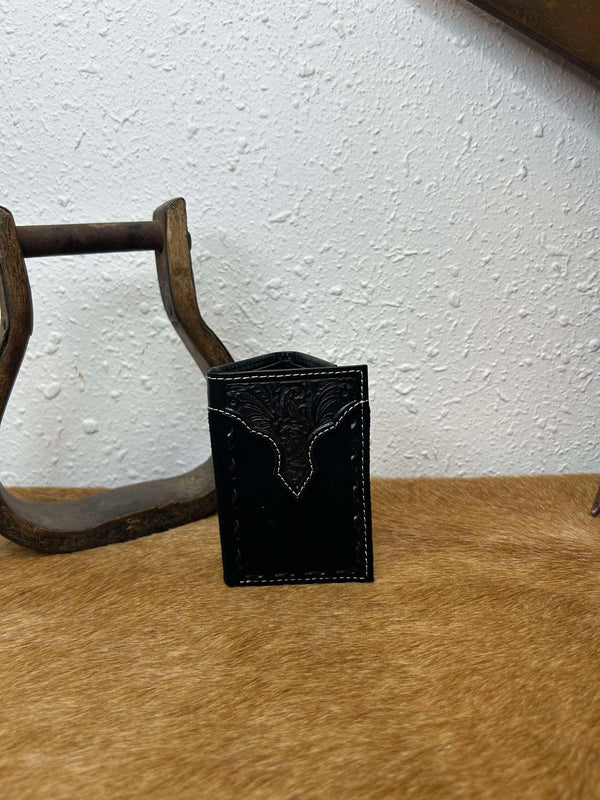 Nocona Black Roughout Wallets-Wallets-M & F Western Products-Lucky J Boots & More, Women's, Men's, & Kids Western Store Located in Carthage, MO