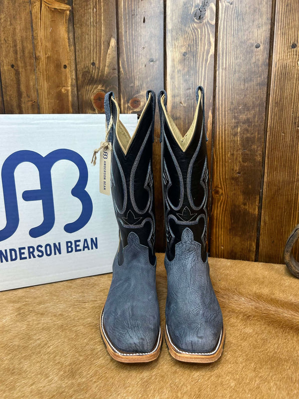 Women's Anderson Bean Blue Jean Washed Shoulder & Black Kidskin Boots