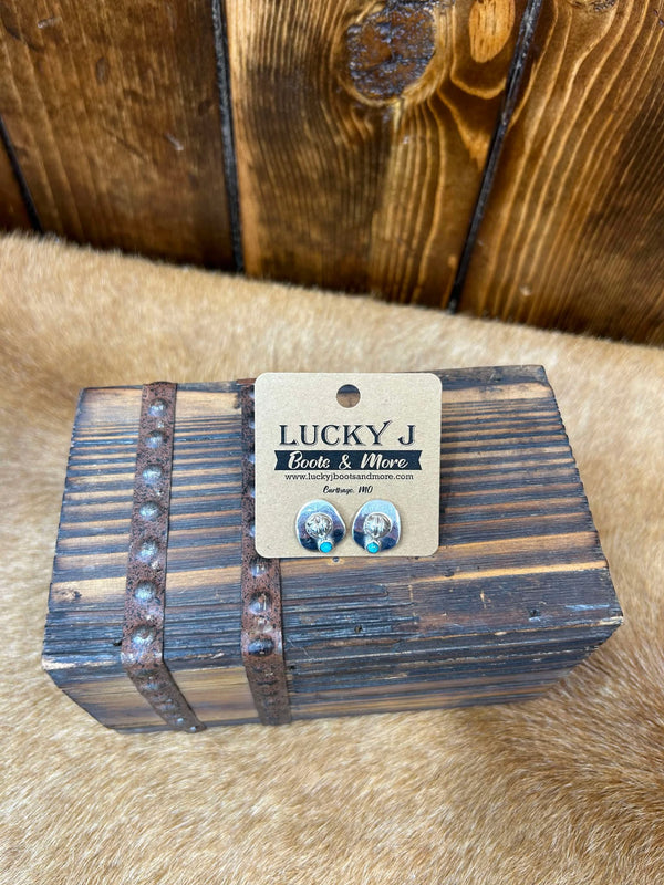 Junie Earrings-Earrings-LJ Turquoise-Lucky J Boots & More, Women's, Men's, & Kids Western Store Located in Carthage, MO