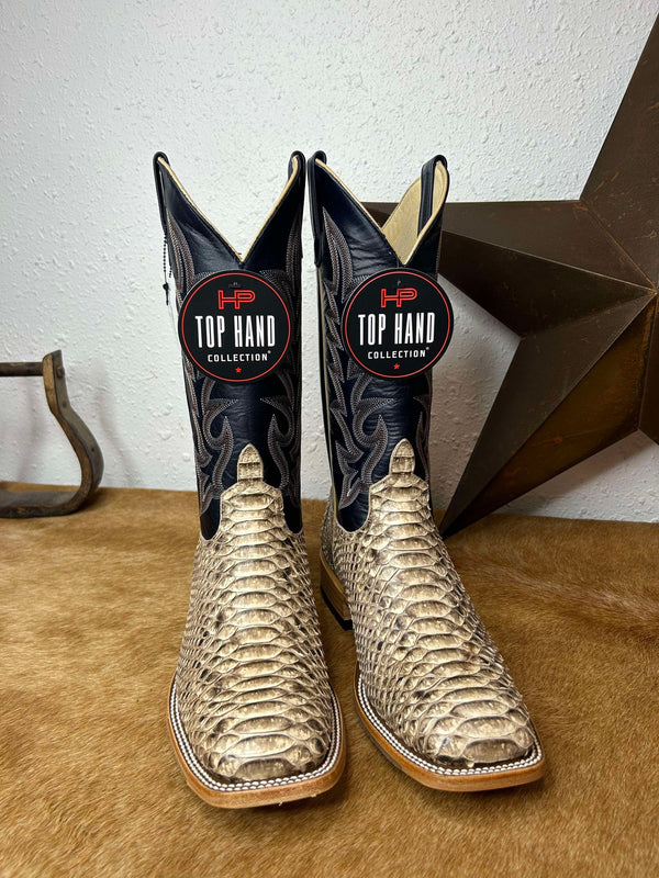 Men's Horse Power Python Black Mink & Blue Jeans Texas Boots-Men's Boots-Horse Power-Lucky J Boots & More, Women's, Men's, & Kids Western Store Located in Carthage, MO