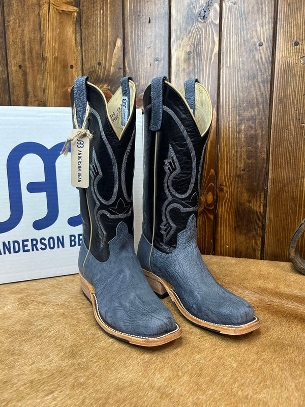 Women's Anderson Bean Blue Jean Washed Shoulder & Black Kidskin Boots