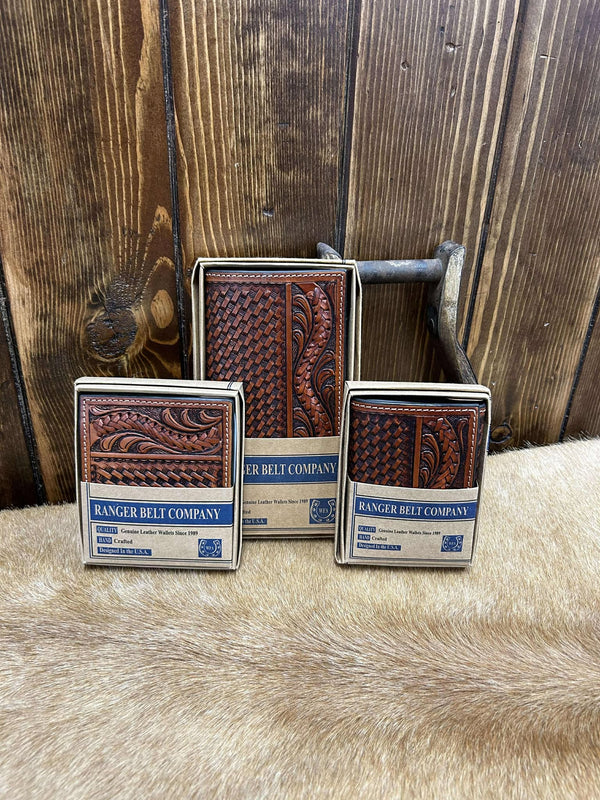 Ranger Belt Co. Braided & Basket Weave Wallets HEW72-Wallets-WESTERN FASHION ACCESSORIES-Lucky J Boots & More, Women's, Men's, & Kids Western Store Located in Carthage, MO