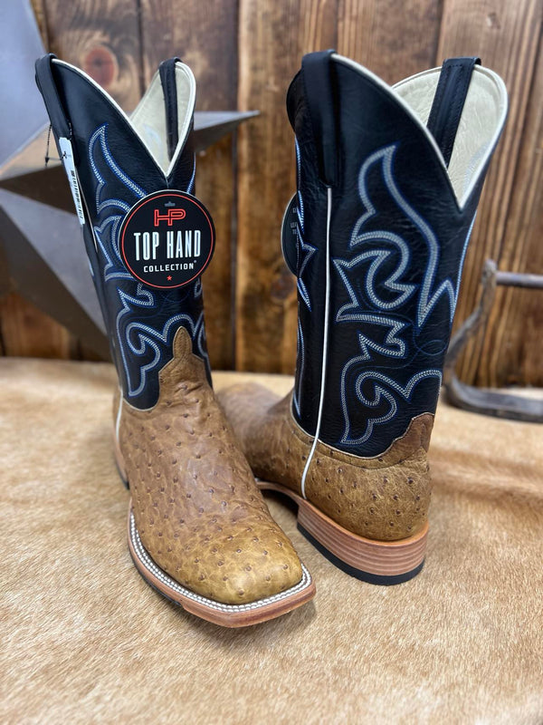 Men's Horse Power Cognac Full Quill Ostrich Boots-Men's Boots-Horse Power-Lucky J Boots & More, Women's, Men's, & Kids Western Store Located in Carthage, MO