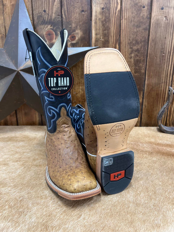 Men's Horse Power Cognac Full Quill Ostrich Boots-Men's Boots-Horse Power-Lucky J Boots & More, Women's, Men's, & Kids Western Store Located in Carthage, MO