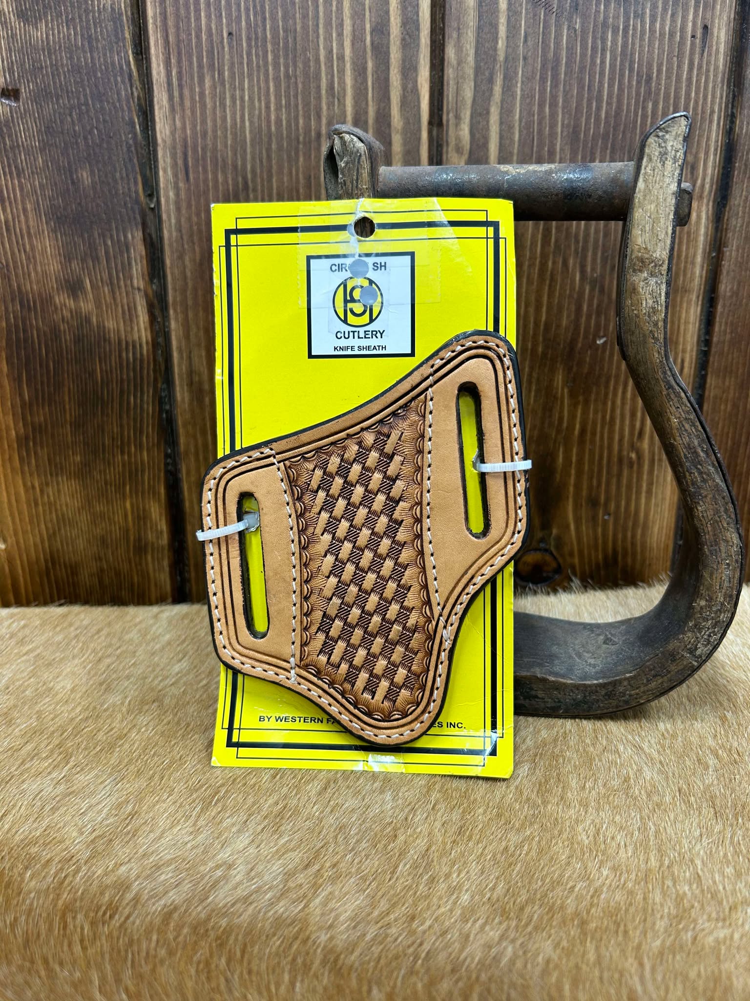 Circle SH Knife Sheath KS-4034-knife sheath-M & F Western Products-Lucky J Boots & More, Women's, Men's, & Kids Western Store Located in Carthage, MO