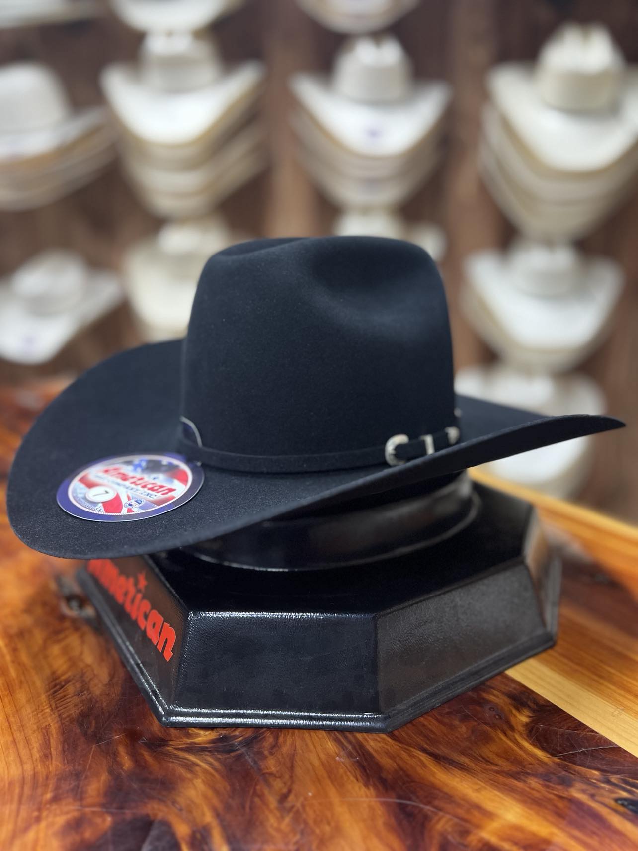 American 40x Black Felt Hat 4.5 Brim 6-117-Felt Cowboy Hats-American Hat Co.-Lucky J Boots & More, Women's, Men's, & Kids Western Store Located in Carthage, MO