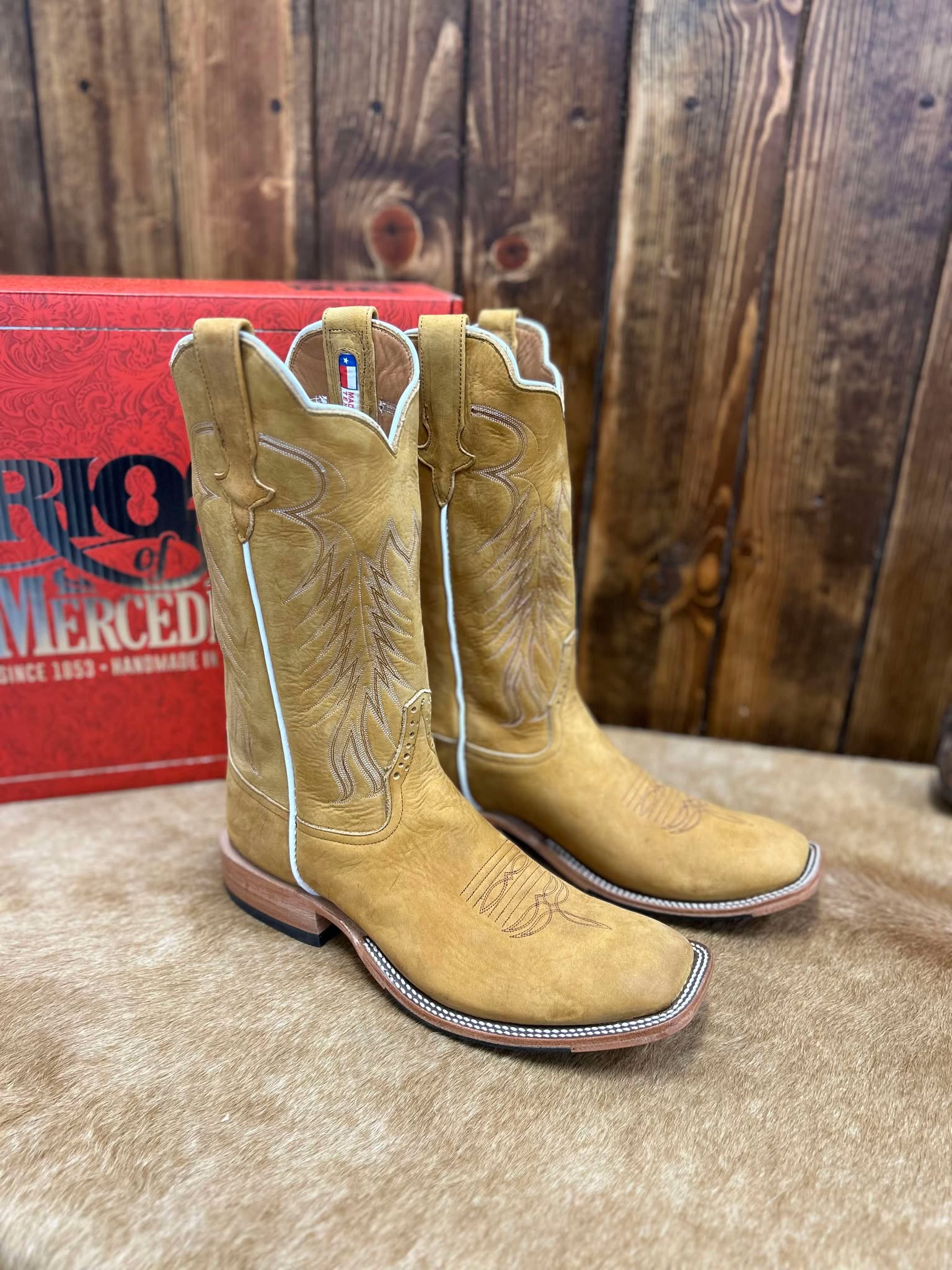 Men's Rios of Mercedes Rust Mesquite Crazyhorse Boots-Men's Boots-Rios of Mercedes-Lucky J Boots & More, Women's, Men's, & Kids Western Store Located in Carthage, MO