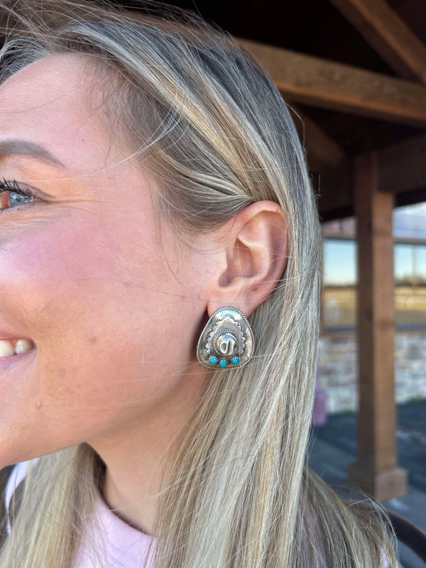 Phoebe Earrings-Earrings-LJ Turquoise-Lucky J Boots & More, Women's, Men's, & Kids Western Store Located in Carthage, MO