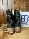 Men's Anderson Bean Natural Matte Giant Python & Black Kidskin Boots-Men's Boots-Anderson Bean-Lucky J Boots & More, Women's, Men's, & Kids Western Store Located in Carthage, MO