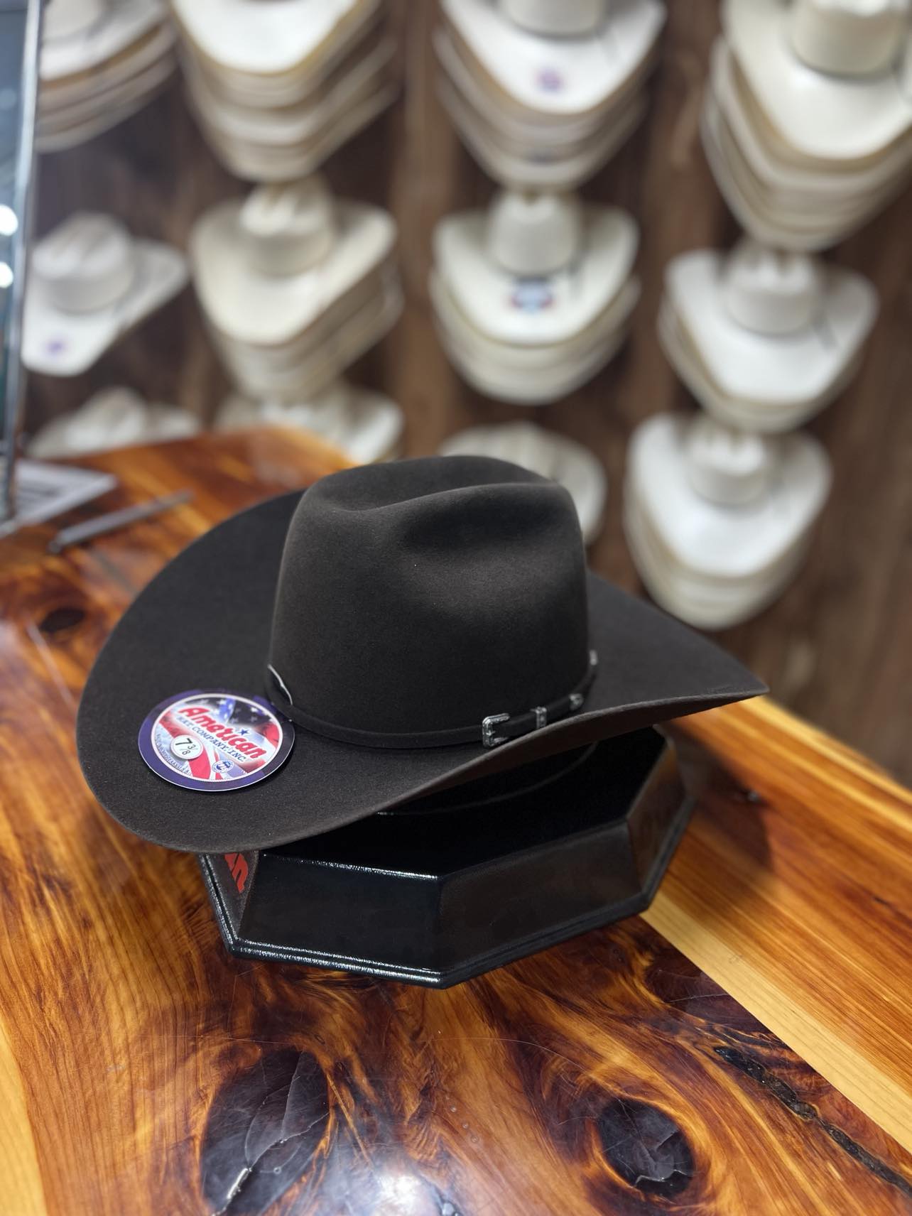 American 10x Chocolate Felt Hat 4.5 Brim 6-117-Cowboy Hats-American Hat Co.-Lucky J Boots & More, Women's, Men's, & Kids Western Store Located in Carthage, MO