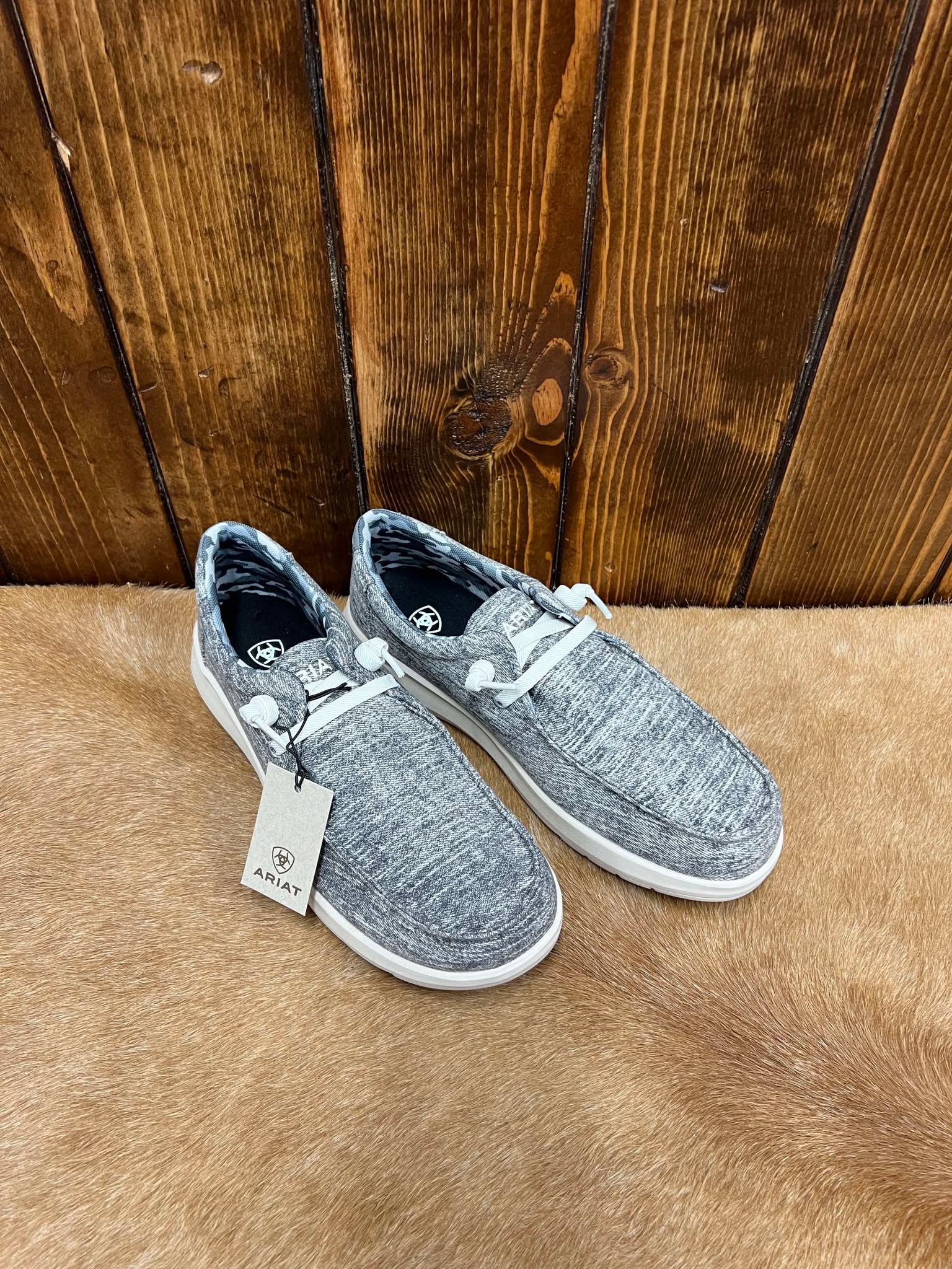 Men's Ariat Hilo in Washed Gray Denim-Men's Casual Shoes-Ariat-Lucky J Boots & More, Women's, Men's, & Kids Western Store Located in Carthage, MO