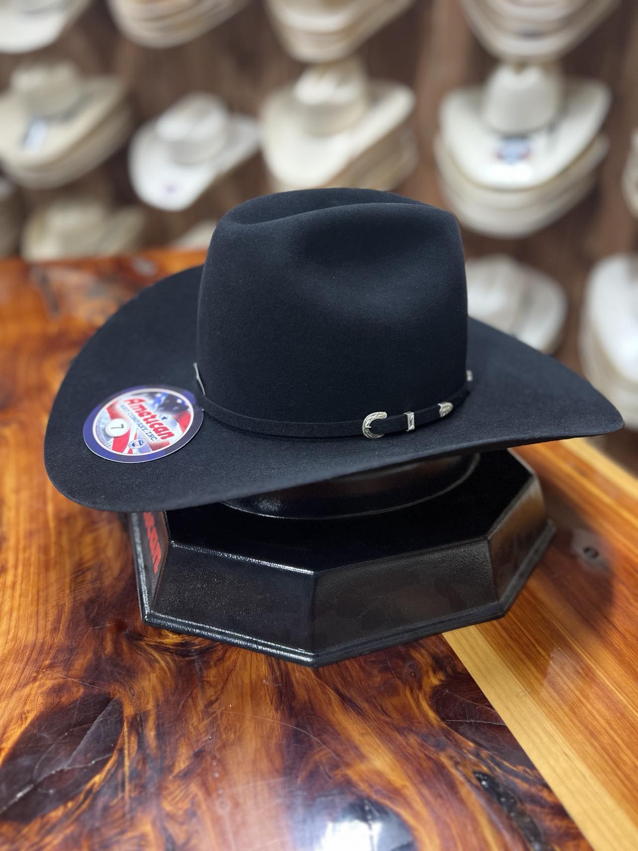 American 40x Black Felt Hat 4.5 Brim 6-117-Felt Cowboy Hats-American Hat Co.-Lucky J Boots & More, Women's, Men's, & Kids Western Store Located in Carthage, MO