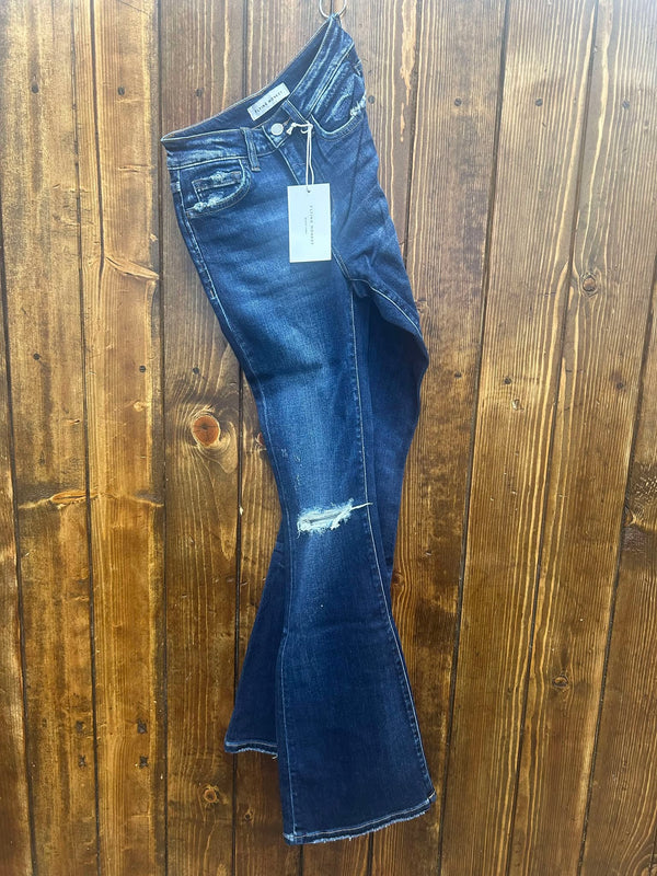 Flying Monkey Christa High Rise Flare Jeans-Women's Denim-Flying Monkey-Lucky J Boots & More, Women's, Men's, & Kids Western Store Located in Carthage, MO