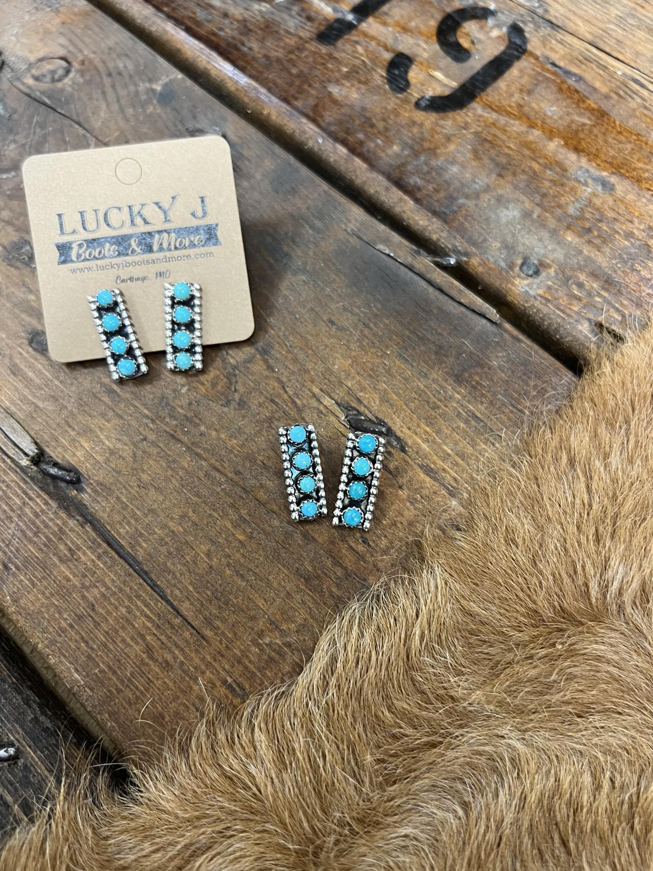 Salem Earrings-Earrings-LJ Turquoise-Lucky J Boots & More, Women's, Men's, & Kids Western Store Located in Carthage, MO