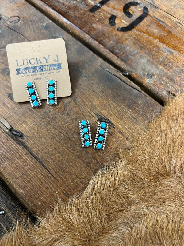 Salem Earrings-Earrings-LJ Turquoise-Lucky J Boots & More, Women's, Men's, & Kids Western Store Located in Carthage, MO