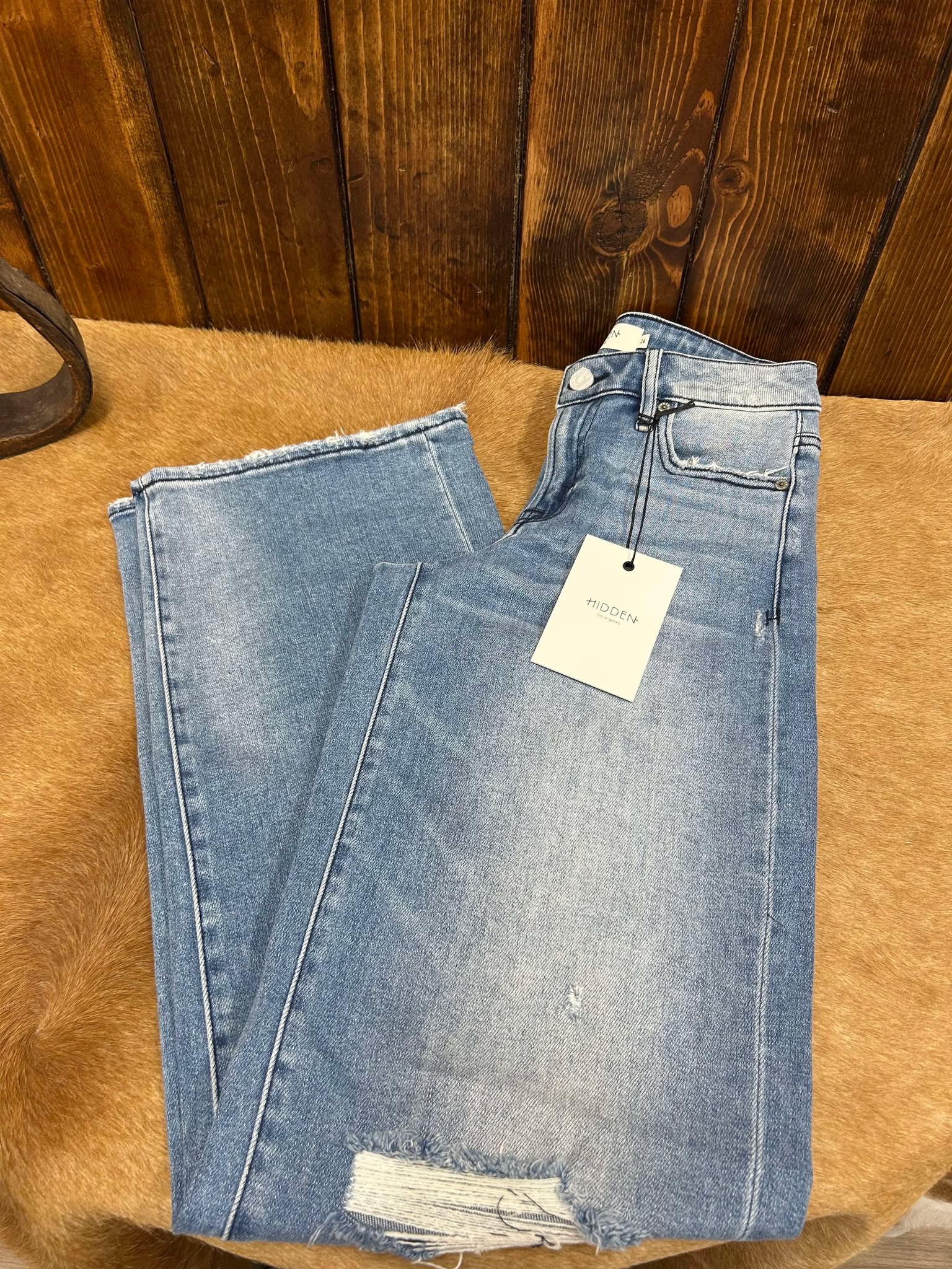 Hidden Elena Mid Rise Dad Jeans-Women's Denim-HIDDEN-Lucky J Boots & More, Women's, Men's, & Kids Western Store Located in Carthage, MO