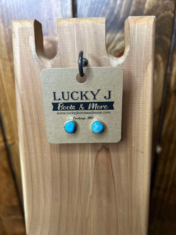 Rose Earrings-Earrings-LJ Turquoise-Lucky J Boots & More, Women's, Men's, & Kids Western Store Located in Carthage, MO