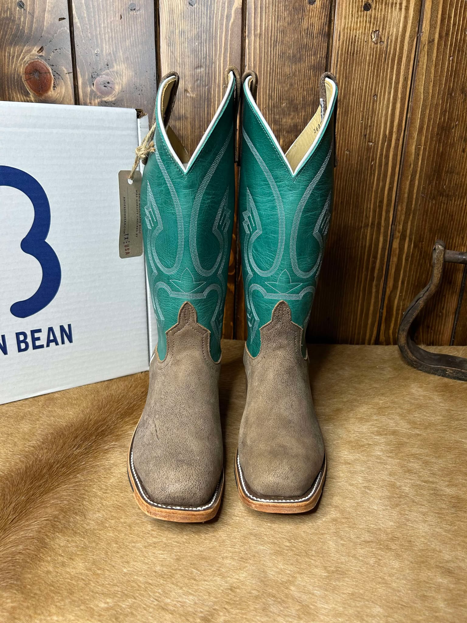 Women's Anderson Bean Eastwood Camel & Turquoise Avatar Boots-Women's Boots-Anderson Bean-Lucky J Boots & More, Women's, Men's, & Kids Western Store Located in Carthage, MO