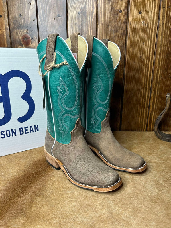 Women's Anderson Bean Eastwood Camel & Turquoise Avatar Boots-Women's Boots-Anderson Bean-Lucky J Boots & More, Women's, Men's, & Kids Western Store Located in Carthage, MO