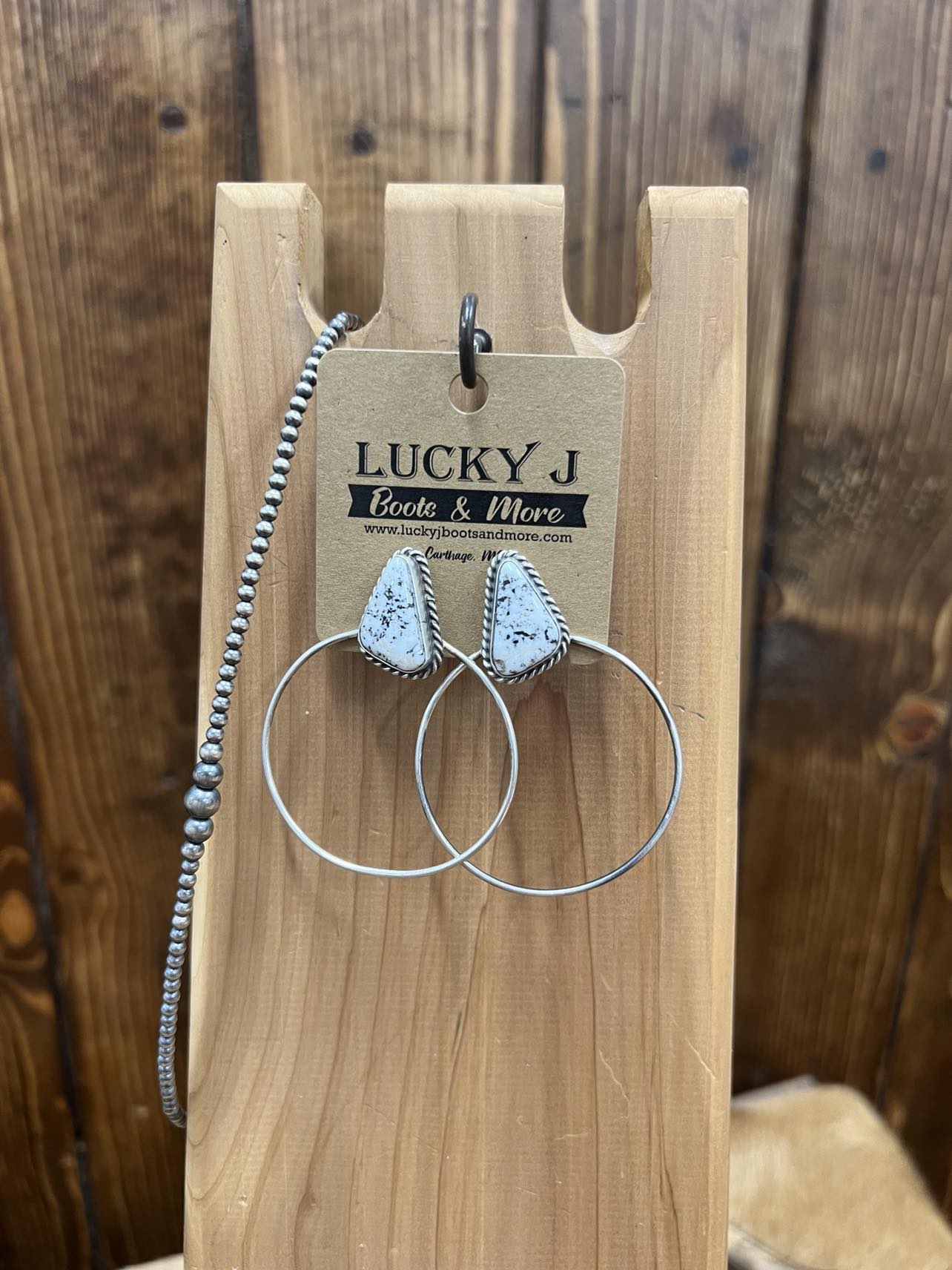 Jenny Earrings-Earrings-LJ Turquoise-Lucky J Boots & More, Women's, Men's, & Kids Western Store Located in Carthage, MO