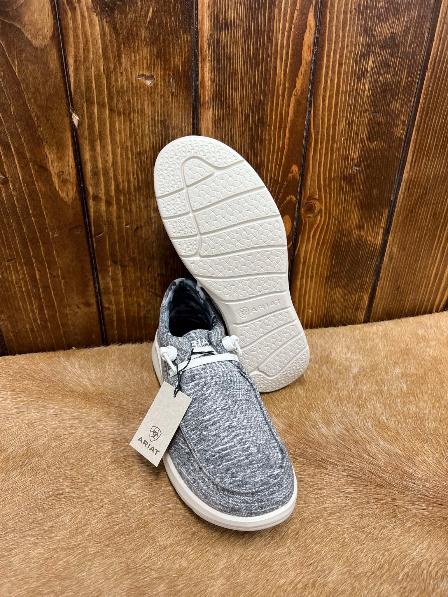 Men's Ariat Hilo in Washed Gray Denim-Men's Casual Shoes-Ariat-Lucky J Boots & More, Women's, Men's, & Kids Western Store Located in Carthage, MO