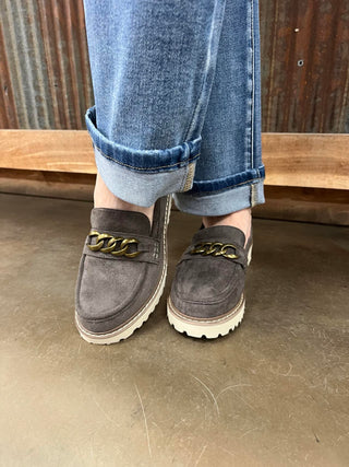 Literally Loafers by Hey Girl in Light Grey Faux Suede *FINAL SALE*-Women's Casual Shoes-Corkys Footwear-Lucky J Boots & More, Women's, Men's, & Kids Western Store Located in Carthage, MO
