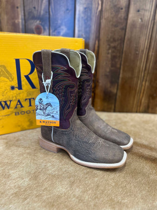 Men's R. Watson Tan Nubuck Camel Boot-Men's Boots-R. Watson-Lucky J Boots & More, Women's, Men's, & Kids Western Store Located in Carthage, MO