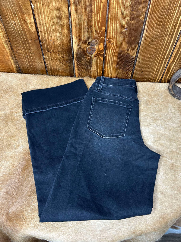 Vervet Violet Super High Rise Cuffed Baggy Wide Leg Jeans-Women's Denim-Flying Monkey-Lucky J Boots & More, Women's, Men's, & Kids Western Store Located in Carthage, MO