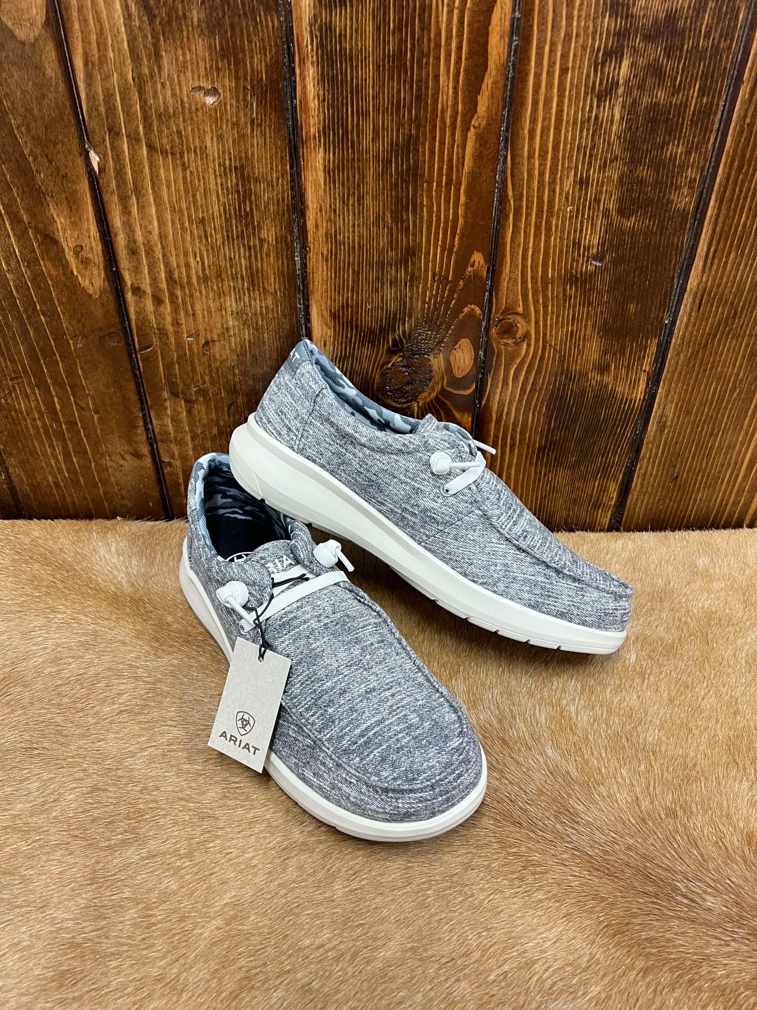 Men's Ariat Hilo in Washed Gray Denim-Men's Casual Shoes-Ariat-Lucky J Boots & More, Women's, Men's, & Kids Western Store Located in Carthage, MO