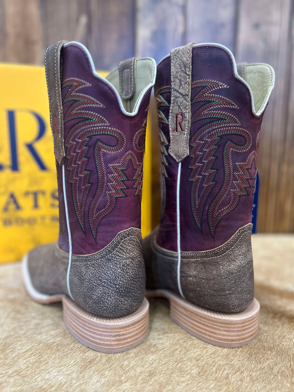 Men's R. Watson Tan Nubuck Camel & Vella Rosa Cowhide Boots-Men's Boots-R. Watson-Lucky J Boots & More, Women's, Men's, & Kids Western Store Located in Carthage, MO