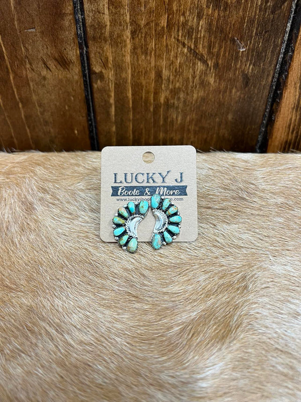 Rome Earrings-Earrings-LJ Turquoise-Lucky J Boots & More, Women's, Men's, & Kids Western Store Located in Carthage, MO