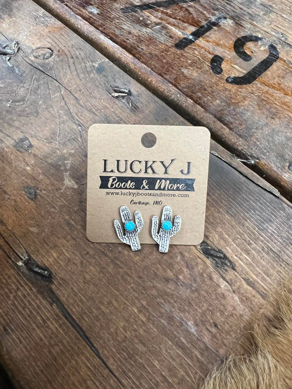 Ally Earrings-Earrings-LJ Turquoise-Lucky J Boots & More, Women's, Men's, & Kids Western Store Located in Carthage, MO