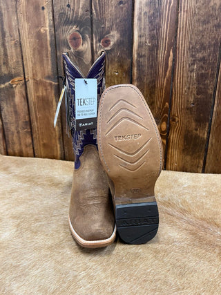 Men's Ariat Futurity Showman Foothill Brown Roughout Boot-Men's Boots-Ariat-Lucky J Boots & More, Women's, Men's, & Kids Western Store Located in Carthage, MO