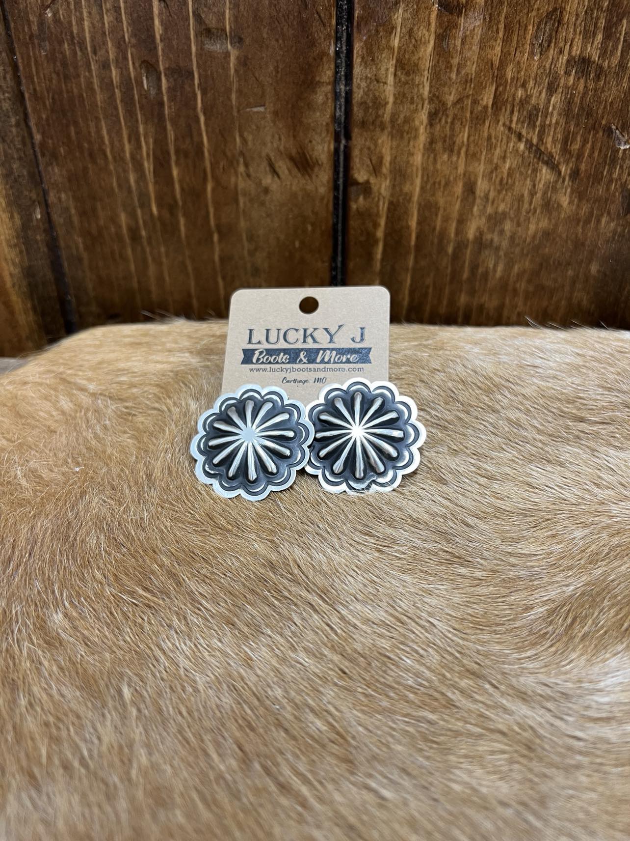 Savanah Earrings-Earrings-LJ Turquoise-Lucky J Boots & More, Women's, Men's, & Kids Western Store Located in Carthage, MO