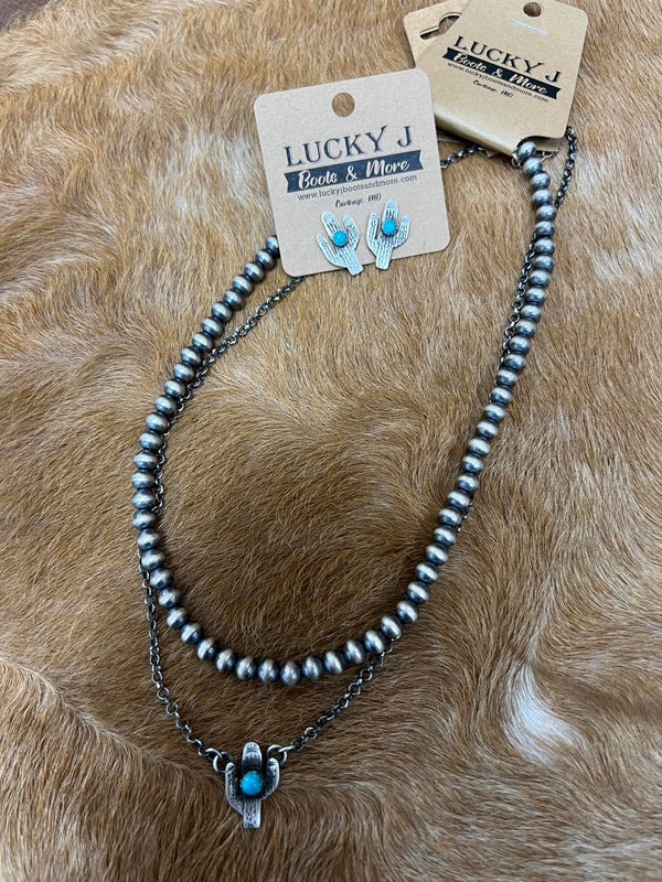 Ally Necklace-Necklaces-LJ Turquoise-Lucky J Boots & More, Women's, Men's, & Kids Western Store Located in Carthage, MO