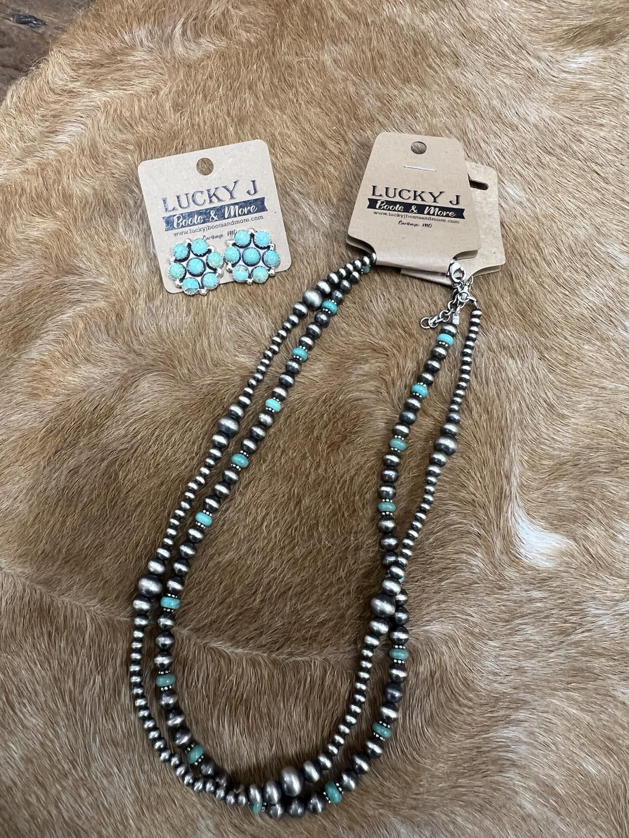 Camden Earrings-Earrings-LJ Turquoise-Lucky J Boots & More, Women's, Men's, & Kids Western Store Located in Carthage, MO