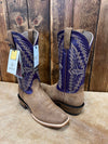 Men's Ariat Futurity Showman Foothill Brown Roughout & Violet Boots-Men's Boots-Ariat-Lucky J Boots & More, Women's, Men's, & Kids Western Store Located in Carthage, MO
