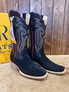 Men's R. Watson Black Roughout Cowhide/ Black Cowhide Boots-Men's Boots-R. Watson-Lucky J Boots & More, Women's, Men's, & Kids Western Store Located in Carthage, MO