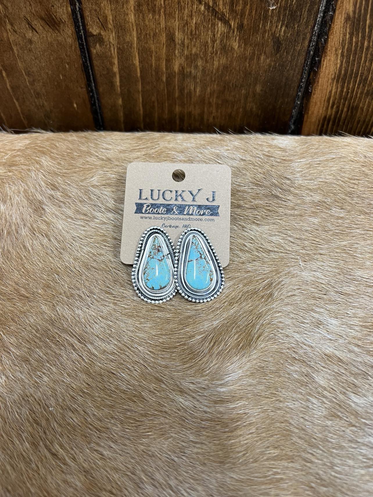 Orlando Earrings-Earrings-LJ Turquoise-Lucky J Boots & More, Women's, Men's, & Kids Western Store Located in Carthage, MO