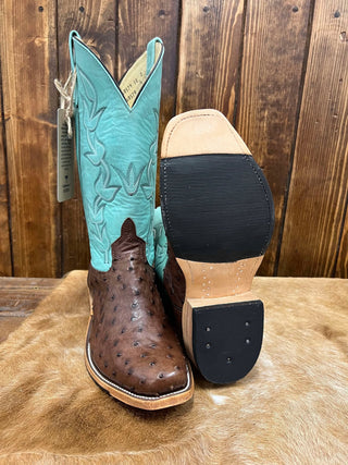 Men's Anderson Bean Cafe Americano Full Quill Ostrich Boot-Men's Boots-Anderson Bean-Lucky J Boots & More, Women's, Men's, & Kids Western Store Located in Carthage, MO