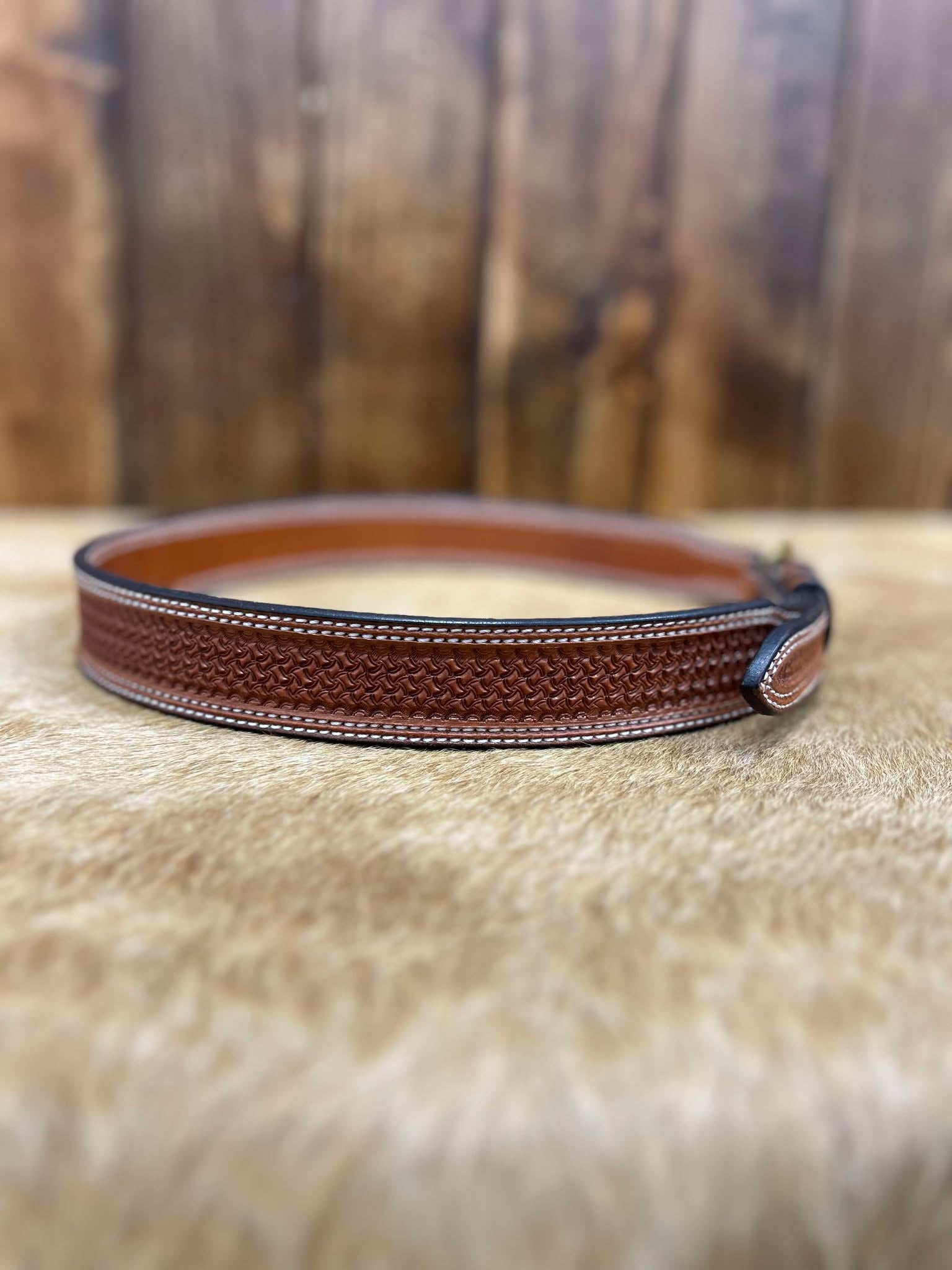 Texas Saddlery Saddle Tan Spider Belt-Belts-Texas Saddlery-Lucky J Boots & More, Women's, Men's, & Kids Western Store Located in Carthage, MO