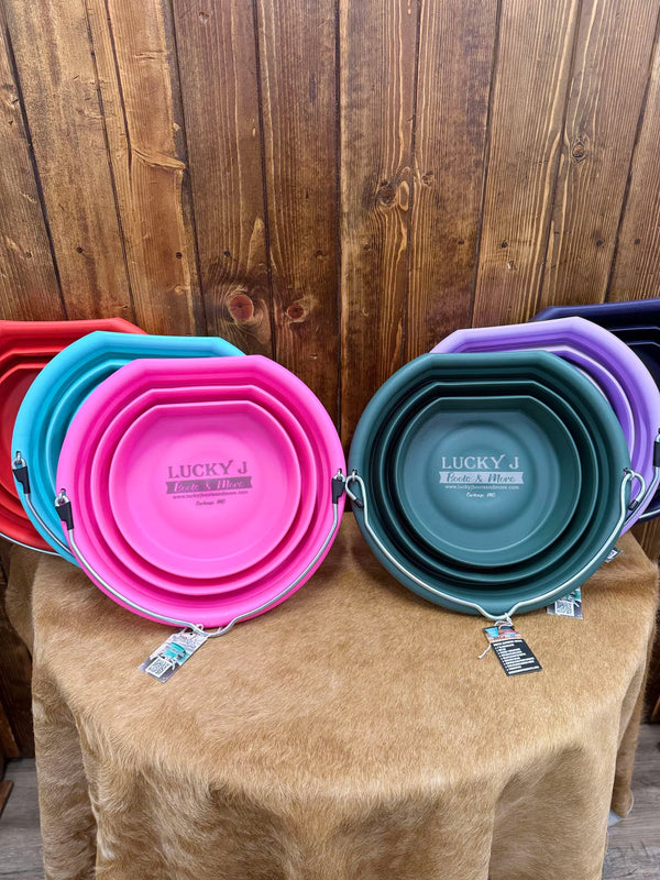 Boss Equine Collapsible Buckets-BUCKET-Boss Equine Products-Lucky J Boots & More, Women's, Men's, & Kids Western Store Located in Carthage, MO