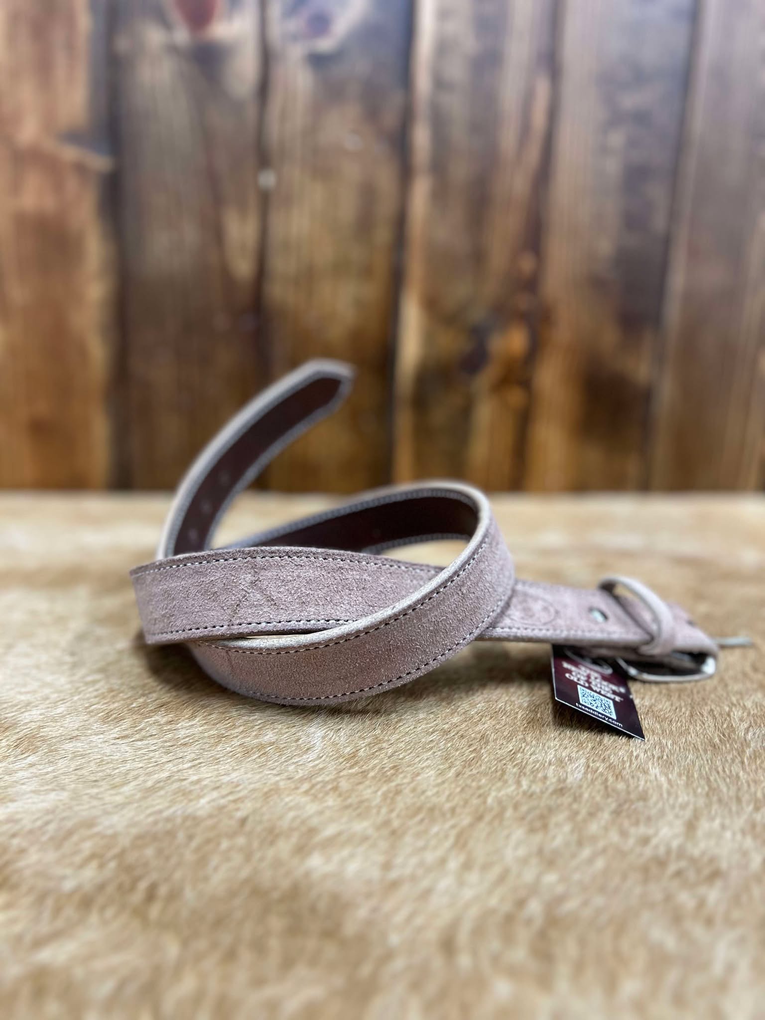 Texas Saddlery Roughout Belt-Belts-Texas Saddlery-Lucky J Boots & More, Women's, Men's, & Kids Western Store Located in Carthage, MO