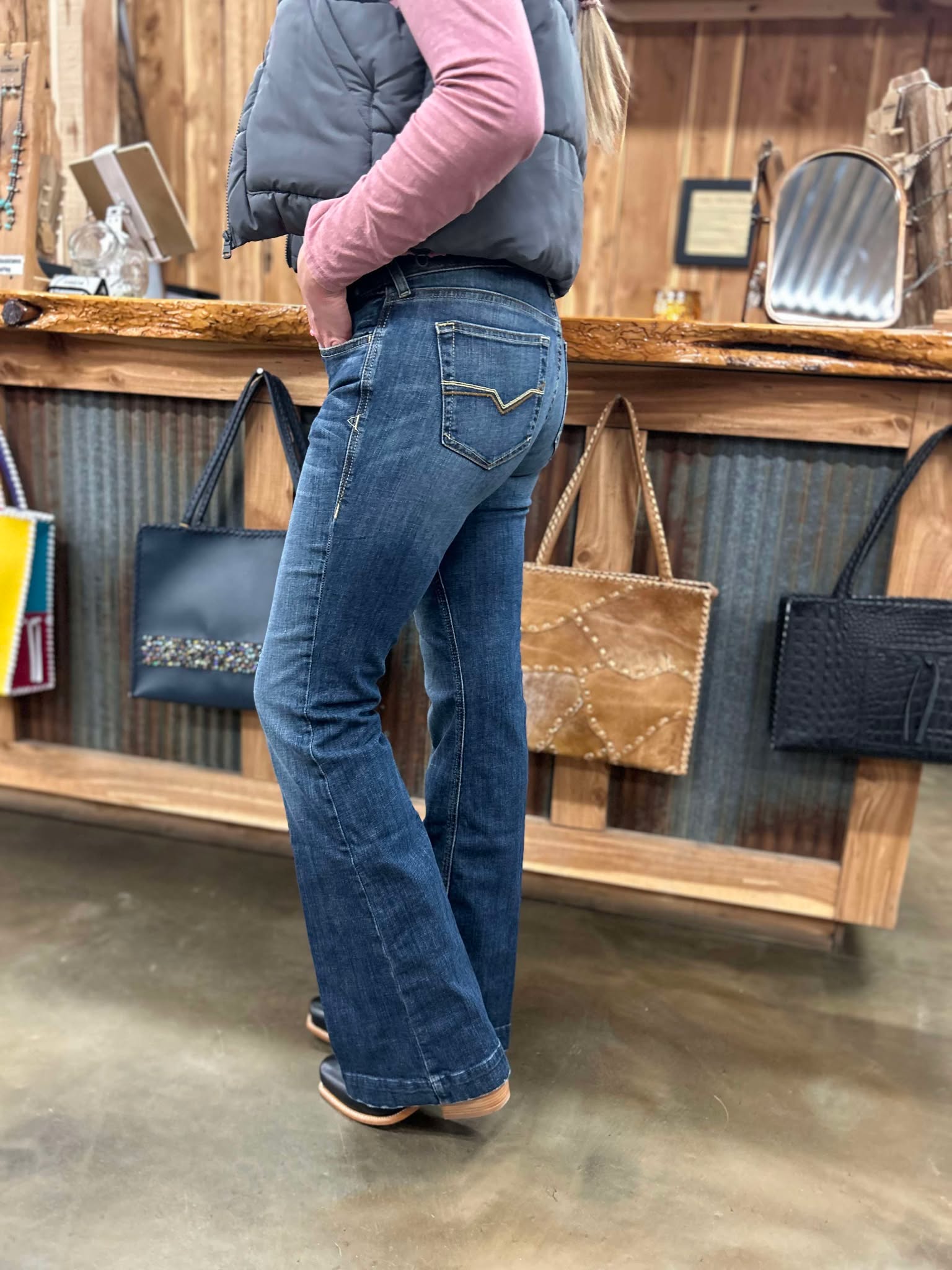 Women's Ariat Ruth Perfect Rise Slim Trouser Jeans-Women's Denim-Ariat-Lucky J Boots & More, Women's, Men's, & Kids Western Store Located in Carthage, MO